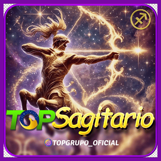 Imagem promocional da TOPSAGITARIO mostrando a plataforma e suas vantagens